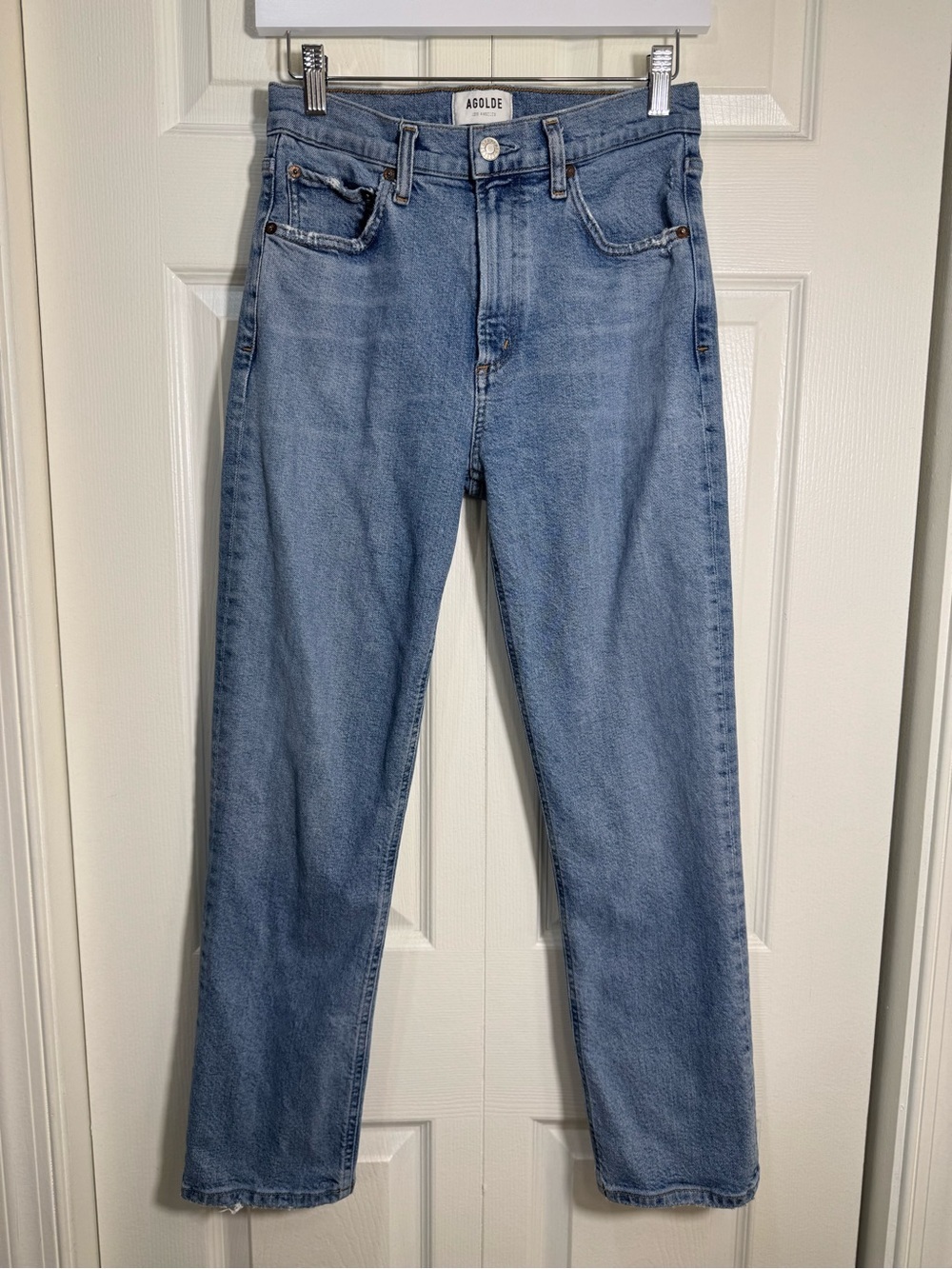 AGOLDE Wilder Jeans High Rise Straight Leg Light Wash Size 26